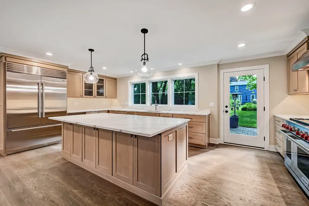 Handmade Amish kitchen cabinets with custom finish