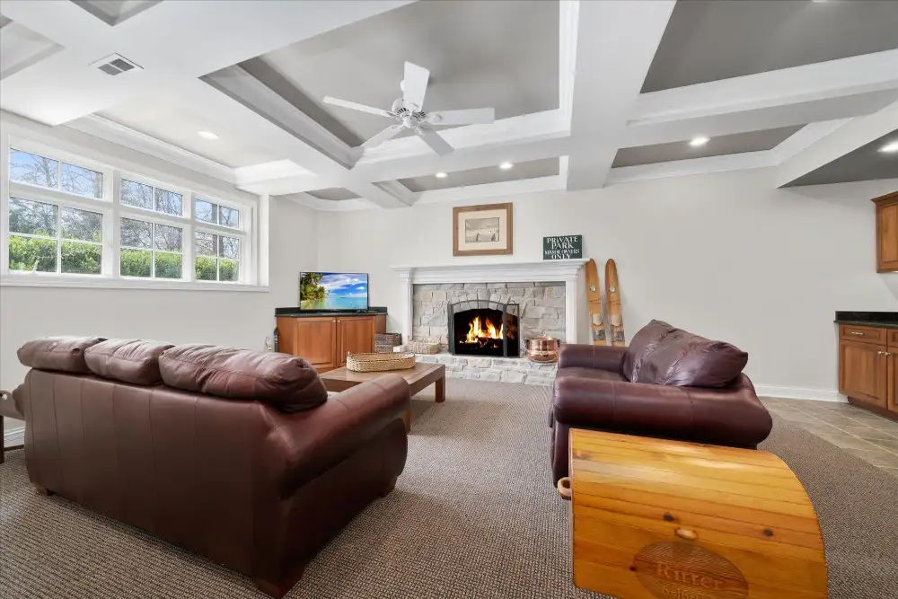 Kids playroom and basement family lounge