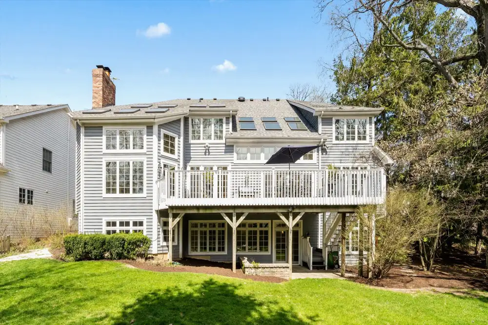 Natural hardwood custom deck in Glen Ellyn IL